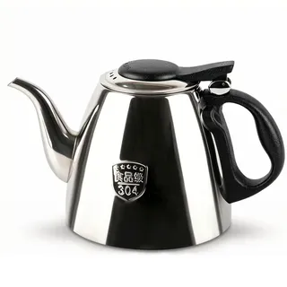 Herd-Kaffeekessel, 1,2 l/1,5 l Edelstahl-Teewasserkanne Herdplatte Teekanne Tee-Kaffeekanne Wasserkocher mit Verbrühschutzgriff für Induktionsherd