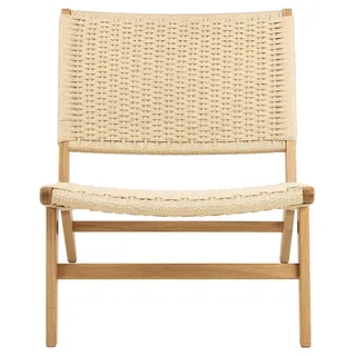 ACTONA GROUP Loungesessel "Carson" Eiche, minimalistischer Stil, erhältlich in zwei Farben, sanftes weiß