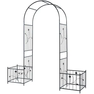 casa.pro Rosenbogen Barisciano 220 x 202 x 50 cm Schwarz