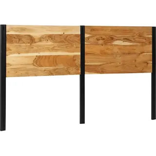 vidaXL Kopfteil 180 cm Massivholz Akazie und Eisen - Braun