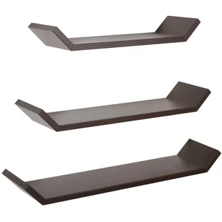 DEKORATIVER 3ER SET WANDREGAL FARBE WENGE MOD. BARCHETTA