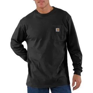 CARHARTT Workwear Pocket Langarmshirt schwarz, L