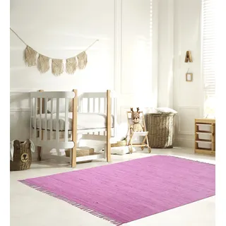 MY HOME »Insa Fleckerl« rechteckig 5 mm Höhe Uni Farben, pastell, handgewebt, pflegeleicht, waschbar, Kinderzimmer