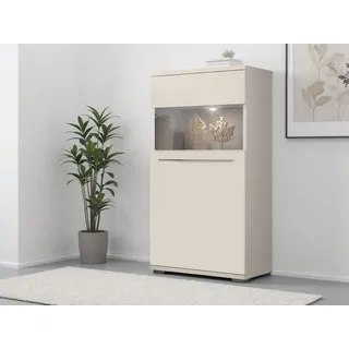 OTTO home Vitrine Piano 60 x 40,2 x 123 cm Beige