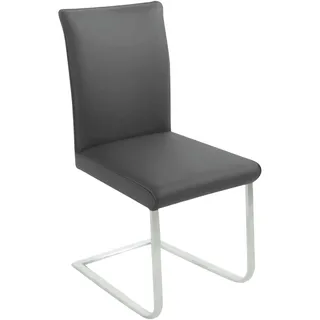 K+W Komfort & Wohnen Freischwinger Santos III Leder silber