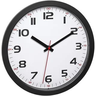 TFA Analog Wanduhr 30,50 cm 60.3050.01 schwarz