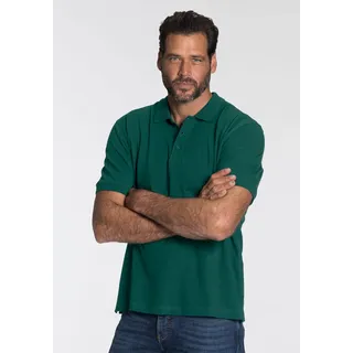 Poloshirt MAN'S WORLD, Herren, Gr. 72/74 (5XL), grün (dunkelgrün), Piqué, Obermaterial: 100% Baumwolle, unifarben, Basic, regular fit, Rundhals, Flachstrickbündchen, Shirts Poloshirt, Kurzarm, lockere Passform, unifarben, Topseller