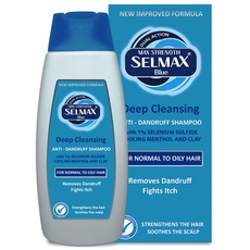 Selmax Blue Deep Cleansing Shampoo 200ml Dual Action Anti Dandruff nourishing Shampoo for Normal to Oily Hair New Improved Formula with 1% Selenium Sulfide