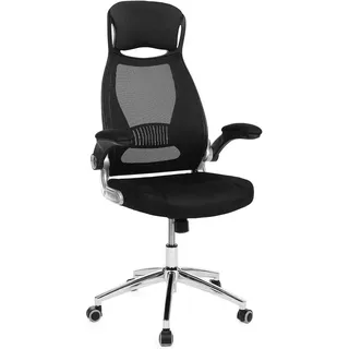 Songmics Bürostuhl Automatische Bremsräder Schwarz