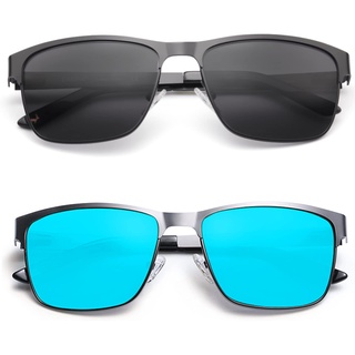 CARFIA Polarisierte Herren Sonnenbrille Metallrahmen UV 400 Fahrerbrille Sportbrille Kategorie 3