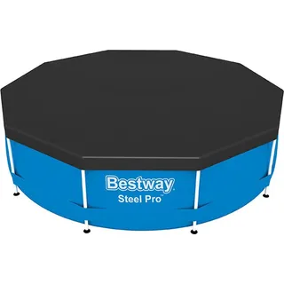 Bestway Poolabdeckung PVC D305 cm Garten 58036 - Schwarz, Grau