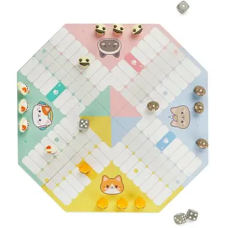 balvi Brettspiel Purrchisi Klassisches Brettspiel im originellen Kawaii-Design Kunststoff/Hartpappe