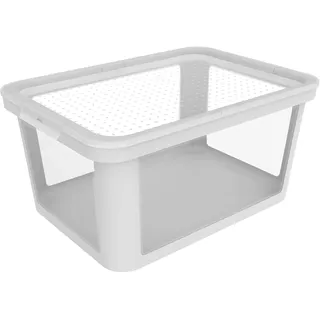 Rotho Aufbewahrungsbox Albris 57 x 39,2 x 27 cm 1-tlg. transparent/weiß