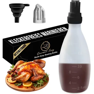 Silikonpinsel mit Spender [2 in 1 Lösung] | Grillpinsel/Backpinsel für schnelle & mühelose Beschichtung | 100% BPA-Frei & Hitzebeständiger BBQ Pinsel | BBQ Zubehör mit Geschenkverpackung