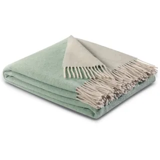 Biederlack Plaid 150 x 200 cm Grün/Grau