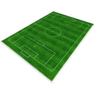 TYKTZXY Fussball Teppich FußBall, Funs Home Decor Spielmatte füR Jugendzimmer Jungen MäDchen Sport Theme Room Green 100×150cm