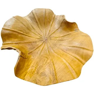 Ambia Home Dekoschale , Teakfarben , Holz , Teakholz , massiv , Holz , Blatt , 40 cm , Handmade in Indonesia , handgemacht , Dekoration, Dekoschalen