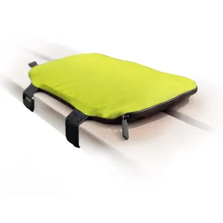 Mosh Kamper Outdoor Gelsitzkissen mit Karabiner, Outdoor Sitzmatte/Gelkissen Wasserdicht Tragbar, Sitzunterlage aus Oxford-Stoff (Limone/Schwarz)