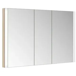 KEUCO SOMARIS Spiegelschrank Wandeinbau 3-türig, mit Spiegelheizung, 1200mm, 14514853101, Farbe: Eiche hell Dekor