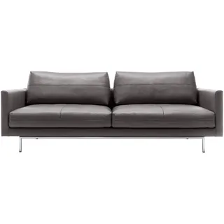Creation BY ROLF BENZ 3-Sitzer "CR.414, Designsofa, edles Sofa, Loungesofa, Ledersofa, klares Design" aus Leder oder Chenille, erstklassiger Sitzkomfort, legere Polsterung, graubraun