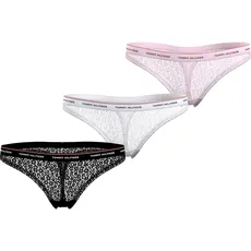 Tommy Hilfiger Underwear Slip »3 PACK THONG LACE (EXT SIZES)«, (Packung, 3er-Pack), mit Tommy Hilfiger Logobund, bunt