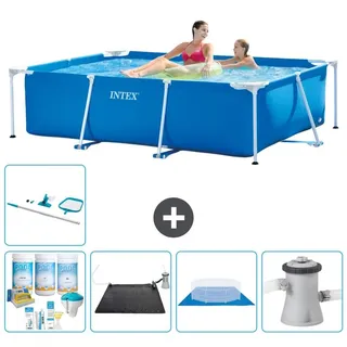 Rechteckiger Frame Pool - 220x150x60 cm - 6-teilig S20813 - Blau