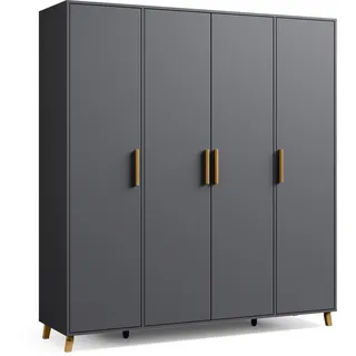 Rauch Drehtürenschrank Shinjo 187 x 203 x 53 cm Grau