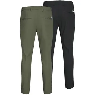 JACK & JONES Rovic Zip 3d Regular Tapered Slim Fit Schwarz/Grün 29