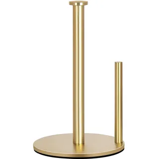 Gold Küchenrollenhalter Stehend, OBODING, Edelstahl Küchenpapierhalter für Standard und große Rollen, für Küche und Esstisch Arbeitsplatte (Gold)