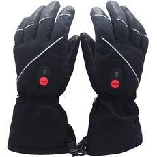 SAVIOR HEAT Beheizte Handschuhe für Herren und Damen, Palm Lederhandschuhe für Winterski und Eislaufen, Arthritis Handschuhe 7.4V 2200 Mah Elektrische wiederaufladbare Batterien Handschuhe