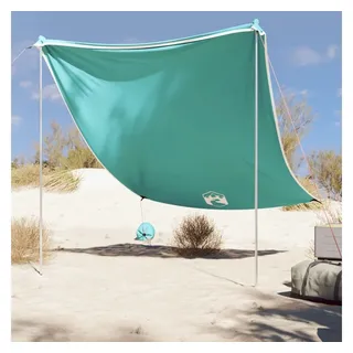 vidaXL Strand-Schattenzelt mit Sandsäcken Grün 214x236 cm