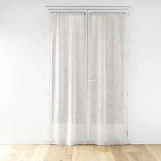 Douceur d'Intérieur, Gardinenband, gerade, 2 x 70 x 200 cm, Karla, Taupe, gewebt, Bestickt