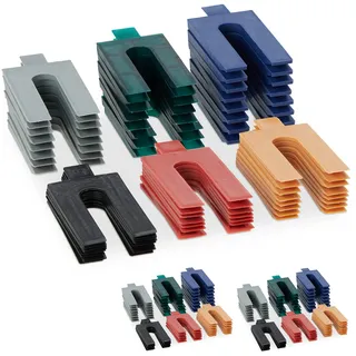 Relaxdays Abstandshalter Kunststoff 144 Stück 1-6 mm