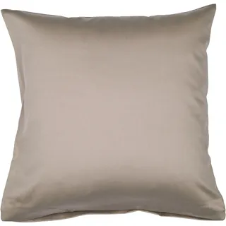 JANINE Kissenbezug Colors Mako Satin 80 x 80 cm Braun