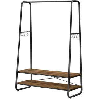 VASAGLE Kleiderständer 100 x 45 x 160 cm braun schwarz