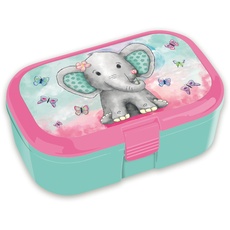 Lunchbox * SÜSSER ELEFANT * für Kinder | 10687 | Perfekt für Tiere Fans | Vesperdose Brotdose Brotzeit Schule Grundschule Elephant