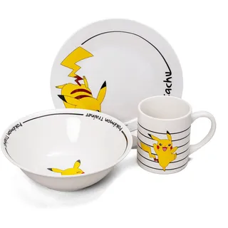 Pokémon Pikachu Frühstücksset (Schale, Tasse, Teller)