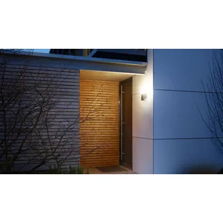 Steinel LED-Außenleuchte Aluminium, Glas, Kunststoff, Metall 30,5 cm mit Bewegungsmelder grau