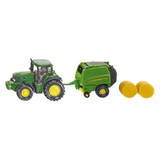 Siku 1665 - John Deere Traktor mit Ballenpresse 1:55