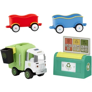 Little Tikes Let's Go Cozy Coupe Müllwagen Spielset mit Schiebe- und Spielfahrzeug für Boden- oder Tischautospaß - für Kleinkinder, Jungen, Mädchen ab 3 Jahren