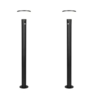 meine wunschleuchte 2er Set Hybrid Wegeleuchten mit Bewegungsmelder, Solar und Strom, Wegbeleuchtung