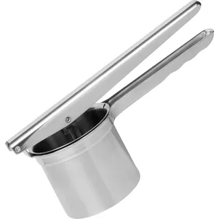Fackelmann Spätzlepresse FACKELMANN "Spätzle- und Kartoffelpresse aus Edelstahl", silberfarben, B:12cm L:25cm T:9,5cm, Edelstahl, Küchenpressen, Spätzlepresse, inklusive 2 Lochscheiben, rostfrei und spülmaschinengeeignet