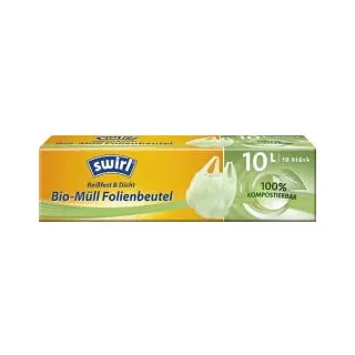 Swirl 10l Bio-Müll, Abfallsack, grün,