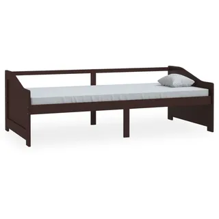 vidaXL Tagesbett 3-Sitzer Dunkelbraun Massivholz Kiefer 90x200 cm - Braun