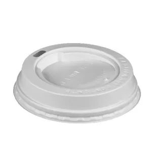 Papstar Deckel f. Hartpapierbecher / Kaffeebecherdeckel "TO GO" (100 Stück) rund Ø 8 cm, weiß, Polystyrol, passend zu Becher "To Go", zum Warmhalten von Heißgetränken, mit Trinköffnung, #14809