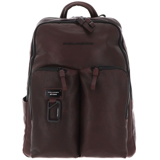 Piquadro Rucksack RFID Leder 40 cm Laptopfach dark brown