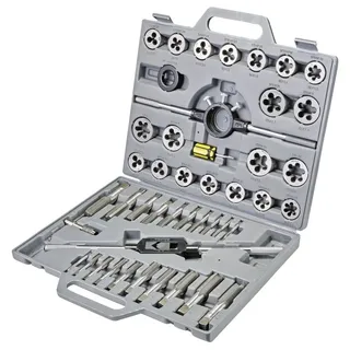 TOOLCRAFT TO-7199877 Gewindeschneidsatz 45teilig HSS metrisch M6, M8, M10, M12, M14, M16, M18, M20, M22, M24