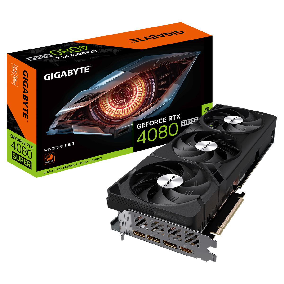 Bild von GeForce RTX 4080 SUPER Windforce V2 16G, 16GB GDDR6X, HDMI, 3x DP (GV-N408SWF3V2-16GD)