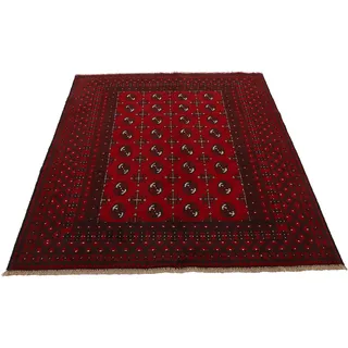 Woven Arts Orientteppich »Afghan Akhche Bokhara«, rechteckig, 8 mm Höhe, reine Schurwolle für ein warmes Raumklima, handgearbeitet Woven Arts rot B: 200 cm   1 St.