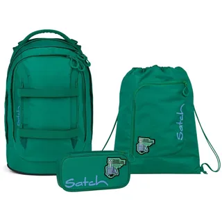 Satch Pack Schulrucksack Set Fearless Green